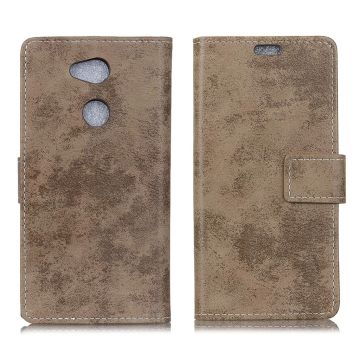 Sony Xperia L2 vintage leather flip case - Khaki