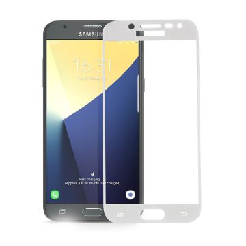 Samsung Galaxy J5 (2017) silk print tempered glass- White