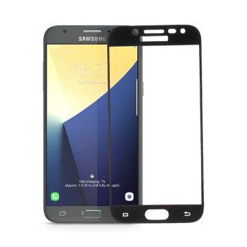 Samsung Galaxy J5 (2017) silk print tempered glass- Black