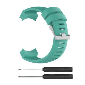 Suunto Core Alu Black silicone wrist strap with install tools - Cyan