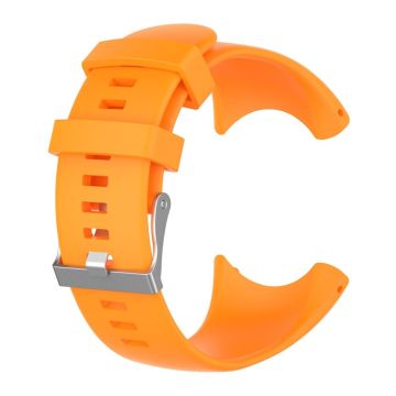 Suunto Core Alu Black metal buckle silicone watchband - Orange