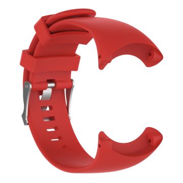 Suunto Core Alu Black metal buckle silicone watchband - Red