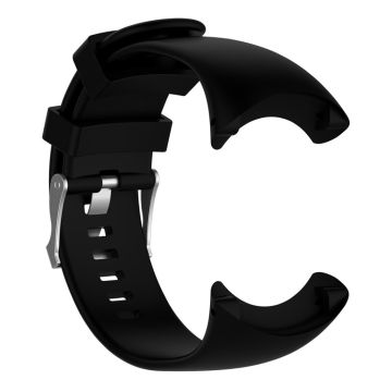 Suunto Core Alu Black metal buckle silicone watchband - Black