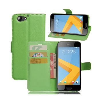 HTC A9s litchi leather case - Green