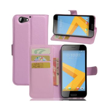 HTC A9s litchi leather case - Pink