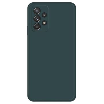 Beveled anti-drop rubberized cover for Samsung Galaxy A52s 5G / A52 5G / A52 - Blackish Green