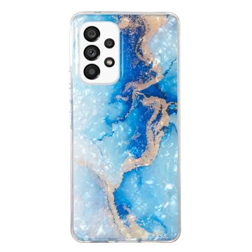 Marble Samsung Galaxy A52s 5G / A52 5G / A52 case - Blue Gold Marble