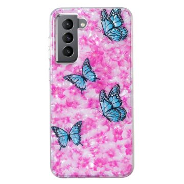 Marble Samsung Galaxy S22 case - Butterfly and Flower