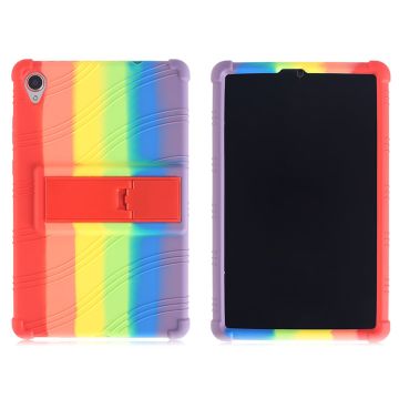 Lenovo Tab M8 (2nd Gen) FHD slide-out style kickstand silicone case - Multi-color