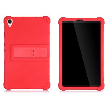 Lenovo Tab M8 (2nd Gen) FHD slide-out style kickstand silicone case - Red