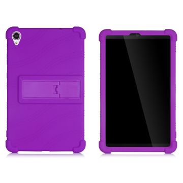 Lenovo Tab M8 (2nd Gen) FHD slide-out style kickstand silicone case - Purple