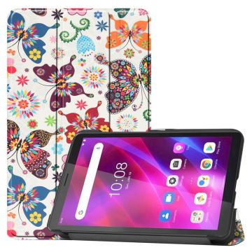 Lenovo Tab M7 (3rd Gen) / Tab M7 cool pattern tri-fold leather case - Butterflies