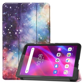 Lenovo Tab M7 (3rd Gen) / Tab M7 cool pattern tri-fold leather case - Nebula