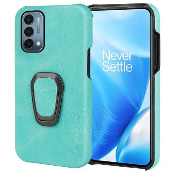 Shockproof leather cover with oval kickstand for OnePlus Nord N200 5G - Light Green