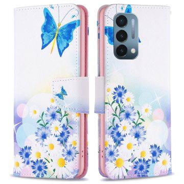 Wonderland OnePlus Nord N200 5G flip case - Butterfly and Flowers