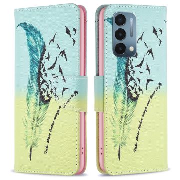 Wonderland OnePlus Nord N200 5G flip case - Feather