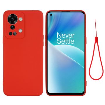 Matte liquid silicone cover for OnePlus Nord 2T - Red