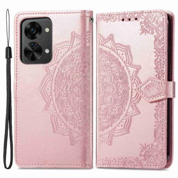 Mandala OnePlus Nord 2T Flip case - Rose Gold