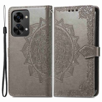 Mandala OnePlus Nord 2T Flip case - Grey