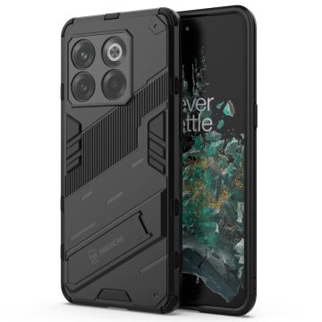 Shockproof hybrid cover with a modern touch for OnePlus Ace Pro / 10T - Black