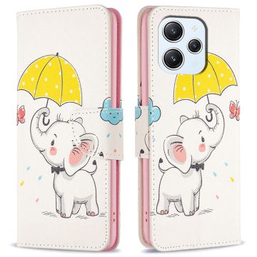 Wonderland Xiaomi Redmi 12 flip case - Umbrella and Elephant