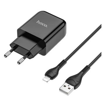 HOCO N2 Vigour single port charger Set(Lightning)(EU) - black