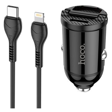 NZ2 Link PD30W+QC3.0 car charger set (Type-C to Lightning) - Black