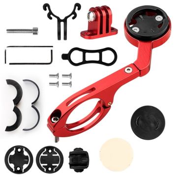 Bicycle GPS / Stopwatch accessory kit for Garmin / Bryton and GoPro - Red