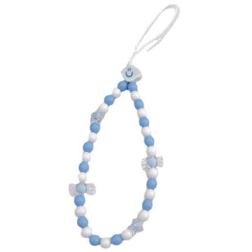 Cute cloud shape decor bead phone lanyard