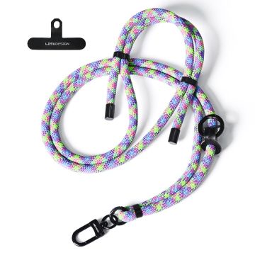 160cm phone neck shoulder strap with patch - Colorful