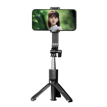 Selfie Stick Tripod for Live Streaming 0.8m P16 - Black