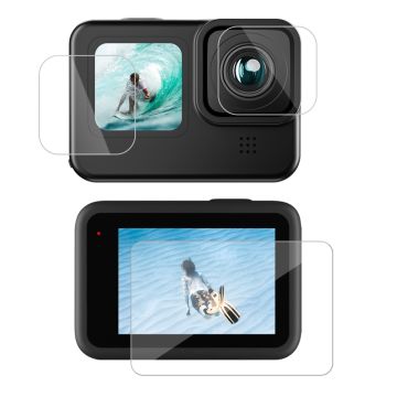 TELESIN GoPro HERO 10 / 9 PET front film + lens protector + rear display film