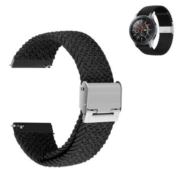 22mm Universal elastic nylon watch strap - Black