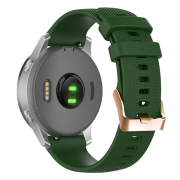 20mm Universal texture pattern silicone strap - Army Green