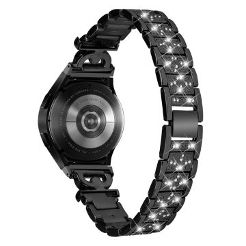 Samsung Galaxy Watch 6 / 5 / 4 rhinestone bead stainless steel strap - Black