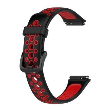 Huawei Band 7 dual color watch strap - Black / Red