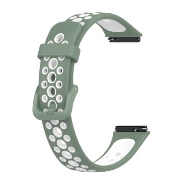 Huawei Band 7 dual color watch strap - Light Green / White