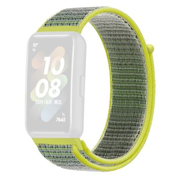 Huawei Band 7 nylon watch strap - Green / Yellow