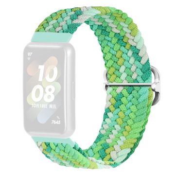 Huawei Band 7 weave style watch strap - Coloful Green