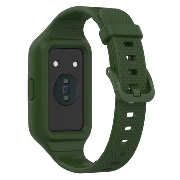 Huawei Band 8 / 7 / 6 silicone strap with cover - Army Green