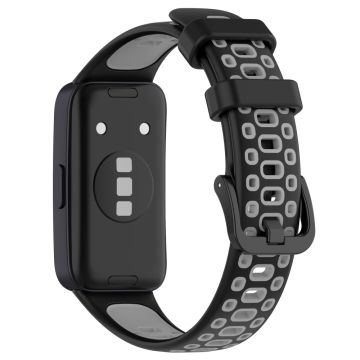 Huawei Band 8 dual color silicone strap - Black / Grey