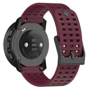 22mm silicone strap for Suunto watch - Wine Red